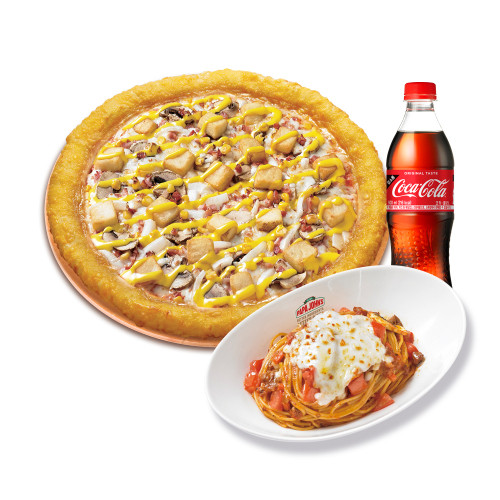 치즈롤 아이리쉬 포테이토(L)+파파스 파스타(미트)+코카-콜라500ml