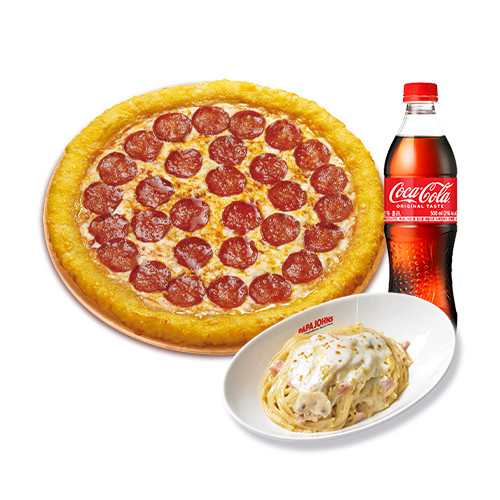치즈롤 페퍼로니(L)+파파스 파스타(화이트)+코카-콜라500ml