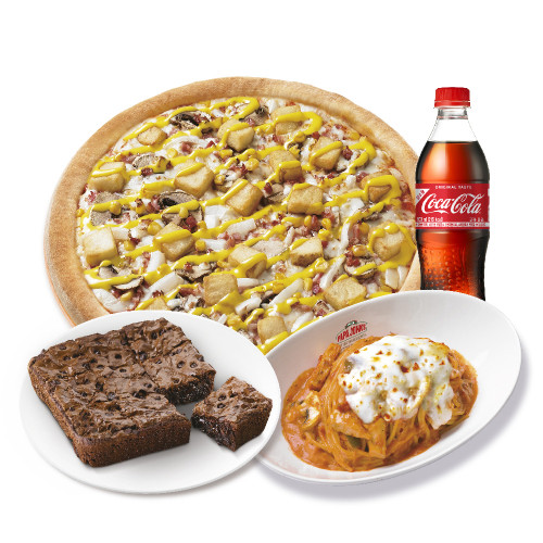 오리지널 아이리쉬 포테이토(L)+파파스 파스타(로제)+더블초코칩브라우니+코카-콜라500ml