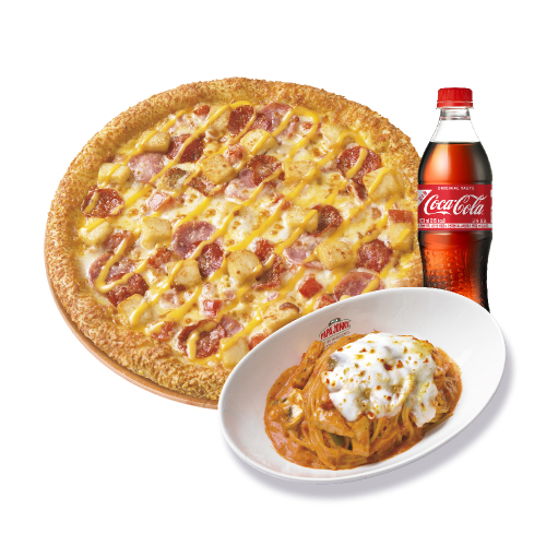 오리지널 위스콘신 치즈 포테이토(L)+파파스 파스타(로제)+코카-콜라500ml