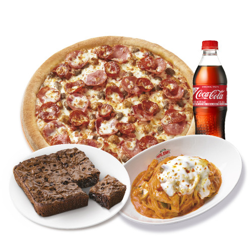 오리지널 올미트(L)+파파스 파스타(로제)+더블 초코칩 브라우니+코카-콜라500ml