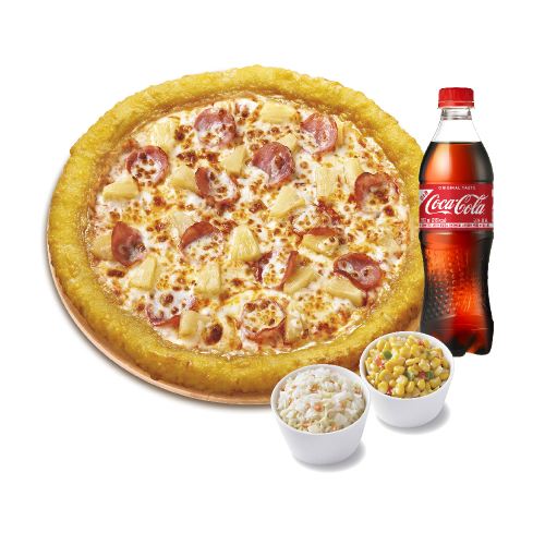 치즈롤 하와이안(L)+파파 콘 샐러드+파파 코울슬로+코카-콜라500ml