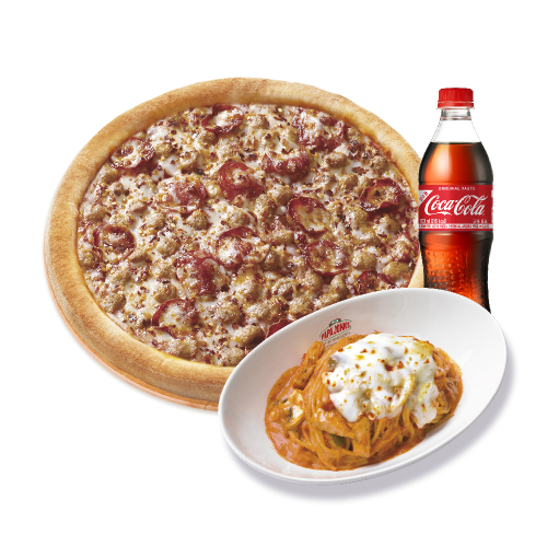 오리지널 스파이시 이탈리안(L)+파파스 파스타(로제)+코카-콜라500ml