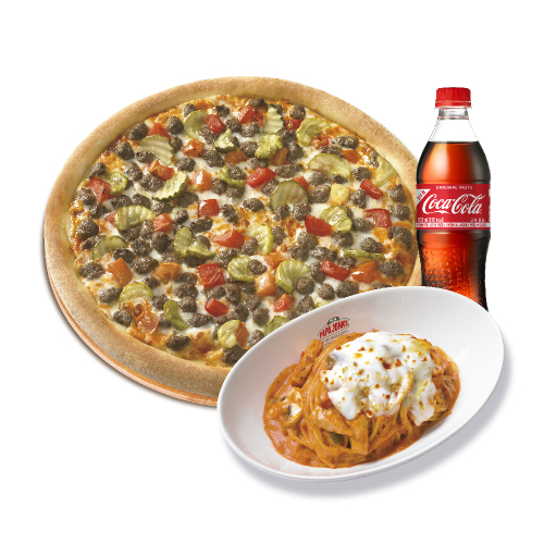 오리지널 더블 치즈버거(L)+파파스 파스타(로제)+코카-콜라500ml