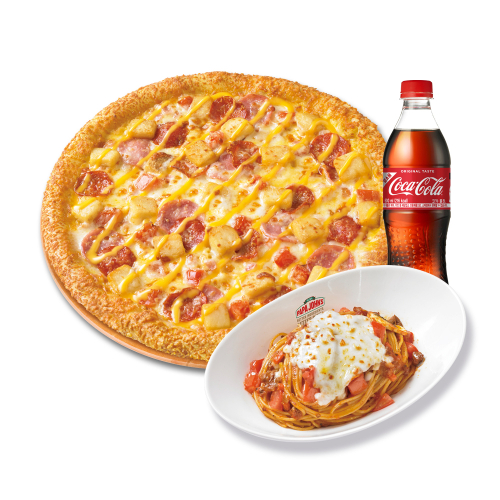 오리지널 위스콘신 치즈 포테이토(L)+파파스 파스타(미트)+코카-콜라500ml