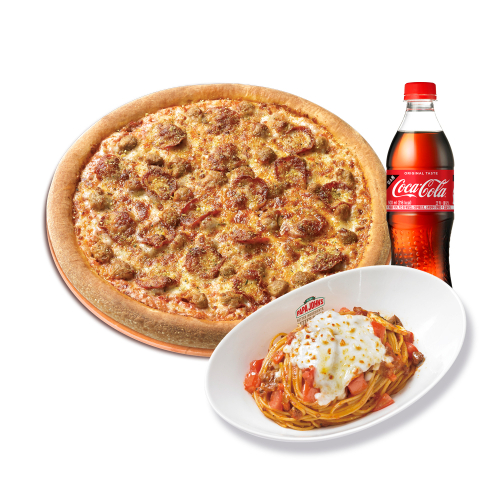 오리지널 존스 페이버릿(L)+파파스 파스타(미트)+코카-콜라500ml