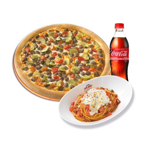 오리지널 더블 치즈버거(L)+파파스 파스타(미트)+코카-콜라500ml