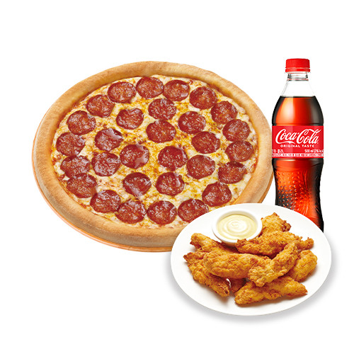 오리지널 페퍼로니(L)+치킨 스트립+코카-콜라500ml