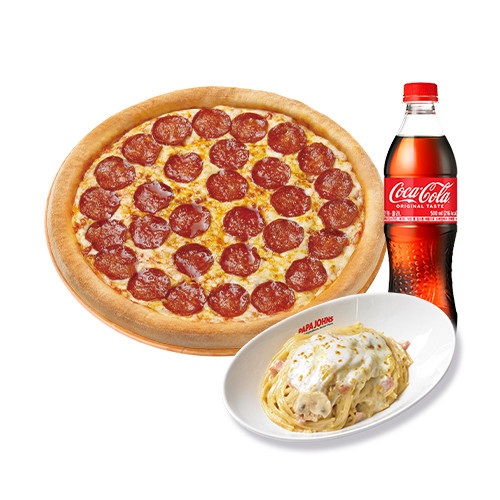 오리지널 페퍼로니(L)+파파스 파스타(화이트)+코카-콜라500ml