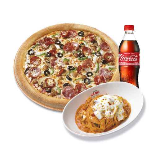 오리지널 수퍼 파파스(L)+파파스 파스타(로제)+코카-콜라500ml