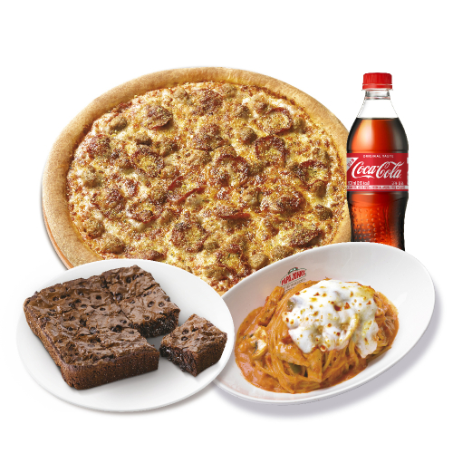 오리지널 존스 페이버릿(L)+파파스 파스타(로제)+더블 초코칩 브라우니+코카-콜라500ml