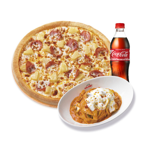 오리지널 하와이안(L)+파파스 파스타(로제)+코카-콜라500ml