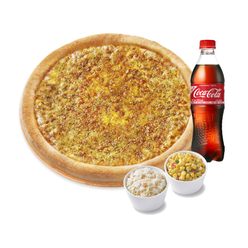 오리지널 식스 치즈(L)+파파 콘 샐러드+파파 코울슬로+코카-콜라500ml