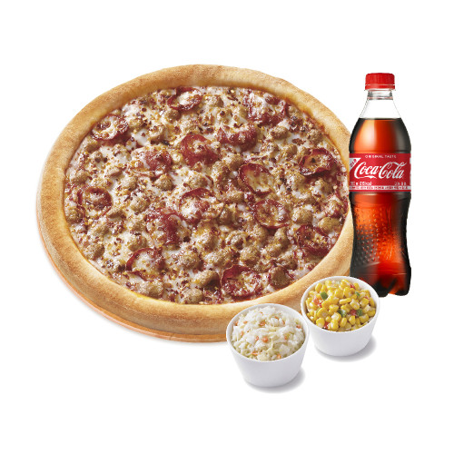 오리지널 스파이시 이탈리안(L)+파파 콘 샐러드+파파 코울슬로+코카-콜라500ml