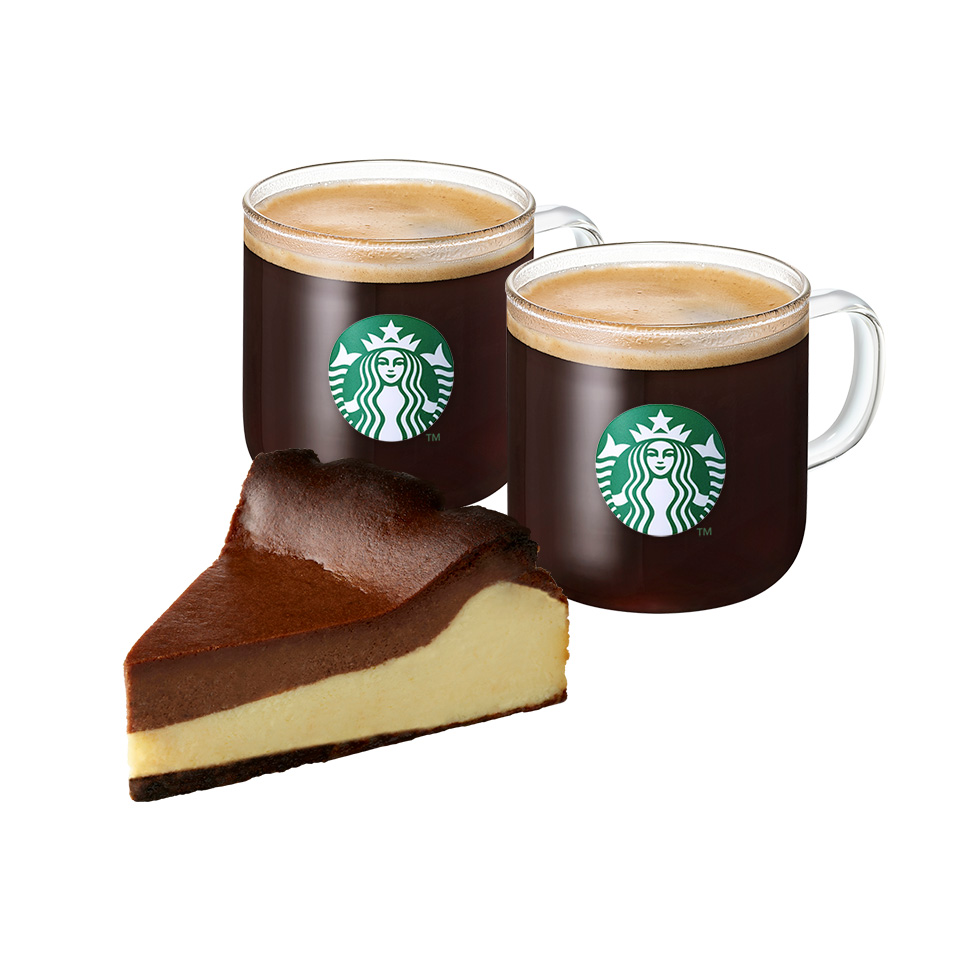 [소중한 당신께] 카페 아메리카노 T 2잔 + 바스크 초코 치즈 케이크