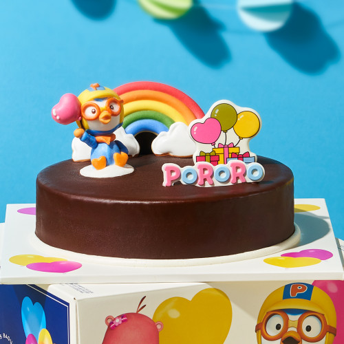 뽀로로와 풍선여행 케이크