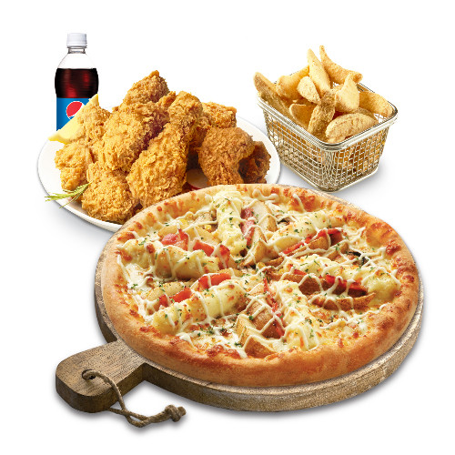 더블포테이토피치세트L(더블포테이토피자L+후라이드치킨(뼈))+리얼웨지버터갈릭+콜라1.25L
