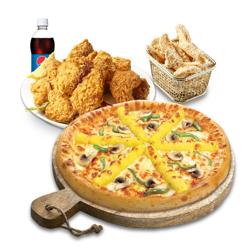 고구마피치세트L(고구마피자L+후라이드치킨(뼈))+리얼웨지콘스프+콜라1.25L