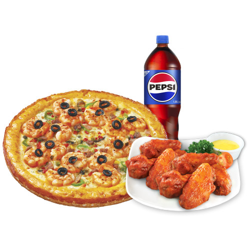 쉬림프골드M+핫윙8+콜라1.25L