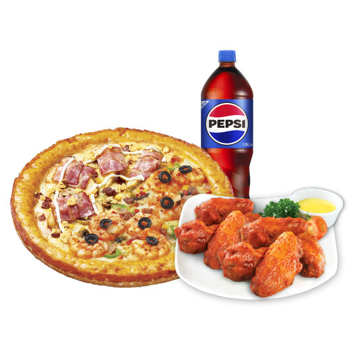 하프앤하프M+핫윙8+콜라1.25L