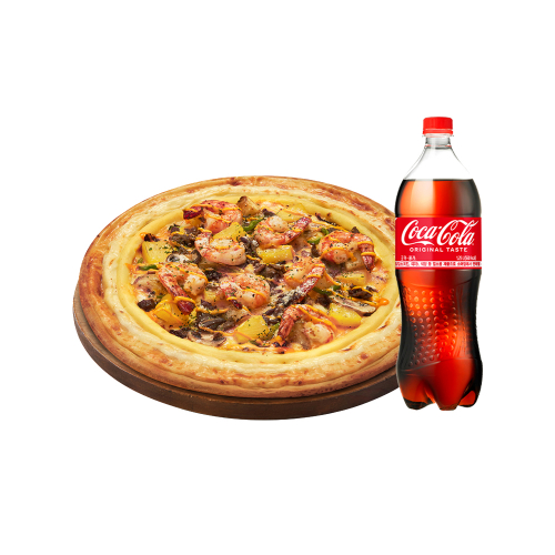 (오리지널)블랙타이거 슈림프 치즈버스트 L + 콜라1.25L