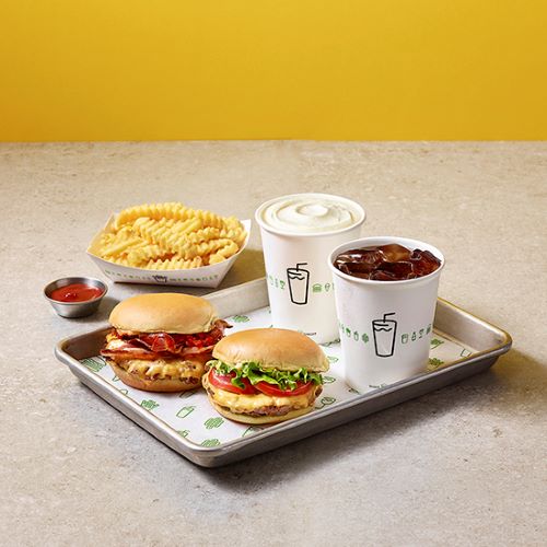 쉑버거+스모크쉑+프라이+바닐라 쉐이크+소다(S) 1잔