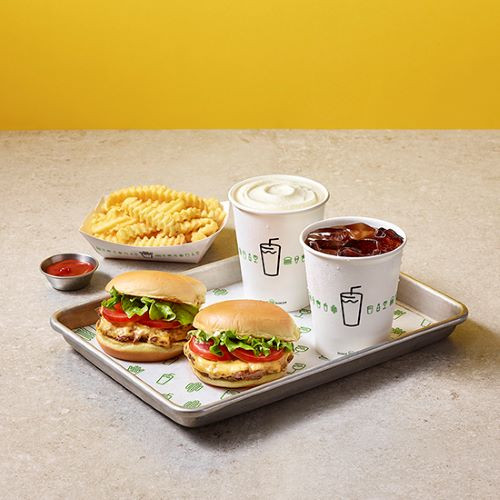 쉑버거 2개+프라이+바닐라 쉐이크+소다(S) 1잔