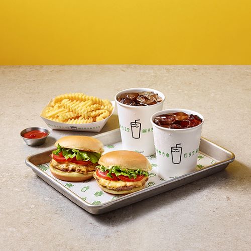 쉑버거 2개+프라이+소다(S) 2잔