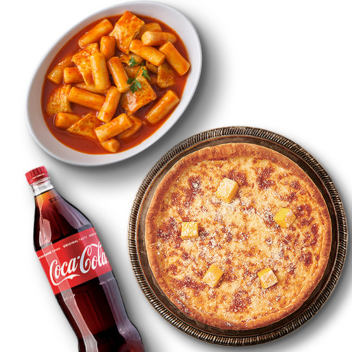 시카고피자+맵달떡볶이+콜라1.25L
