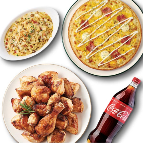 오리지널+스윗콘치즈피자(8인치)+까르보나라+콜라1.25L