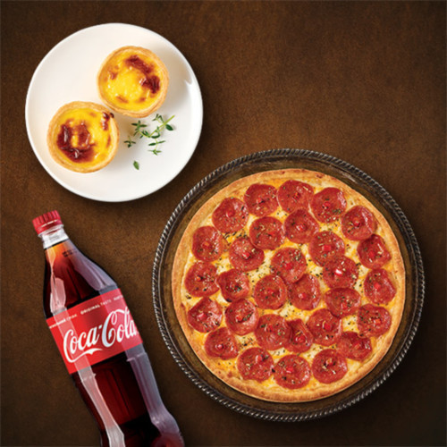 페퍼로니 시카고피자+에그타르트+콜라1.25L
