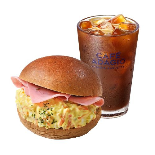 가벼운 아침 세트(햄에그 곡물롤+아이스 아메리카노)