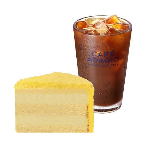 고구마 디저트 세트(마이넘버원 고구마 조각 케이크+아이스 아메리카노 1잔)