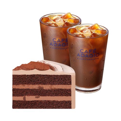 초코 러버 세트(마이넘버원 초코생크림 조각 케이크+아이스 아메리카노 2잔)