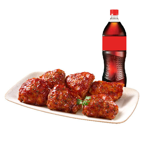 (6PCS)싸이 바비큐+콜라1.25L