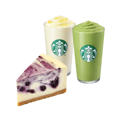 [꾸덕한 여름 디저트] 피치요거트블렌디드T+제주말차요거트블렌디드T+블루베리마블치즈케이크