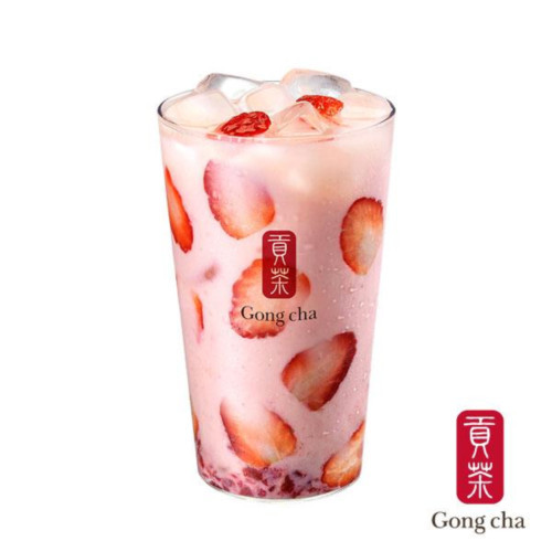 딸기 듬뿍 밀크티