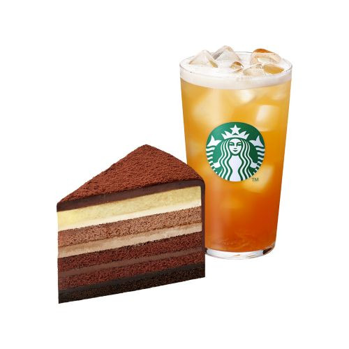 [잘될 거예요] 아이스 자몽 허니 블랙티 T + 진한 가나슈 9 레이어 케이크