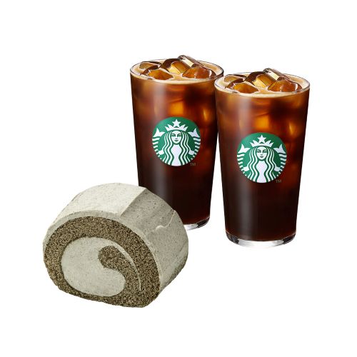 [고맙습니다] 아이스 카페 아메리카노 T 2잔 + 부드러운 흑임자 롤