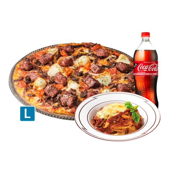 도미노피자 와일드 와일드 웨스트 스테이크 피자 L+뉴치볼+콜라 1.25L