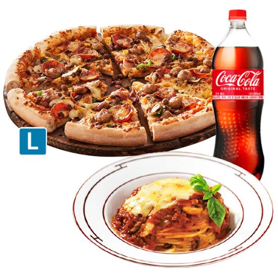 도미노피자 (오리지널) 뉴욕오리진 L + 뉴치볼 + 콜라 1.25L
