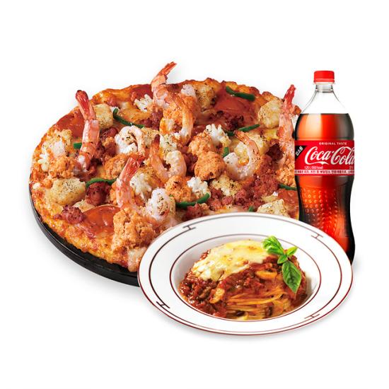 도미노피자 (오리지널) 랍스터 슈림프 투움바 (L) + 뉴치볼 + 콜라 1.25L