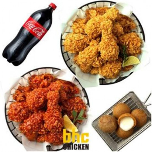 BHC 후라이드+양념치킨+치즈볼+콜라1.25L