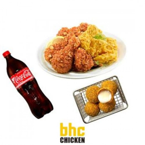 BHC 후라이드반/양념반+뿌링치즈볼+콜라1.25L