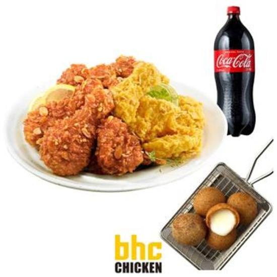BHC 후라이드반/양념반+치즈볼+콜라1.25L