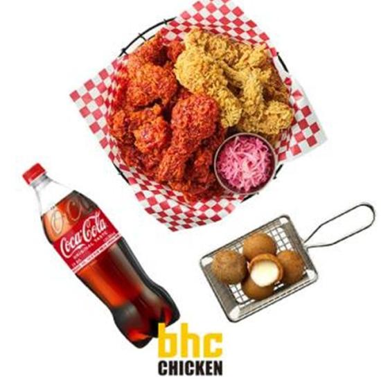 BHC 후라이드반퐈이어킹반+치즈볼+콜라1.25L