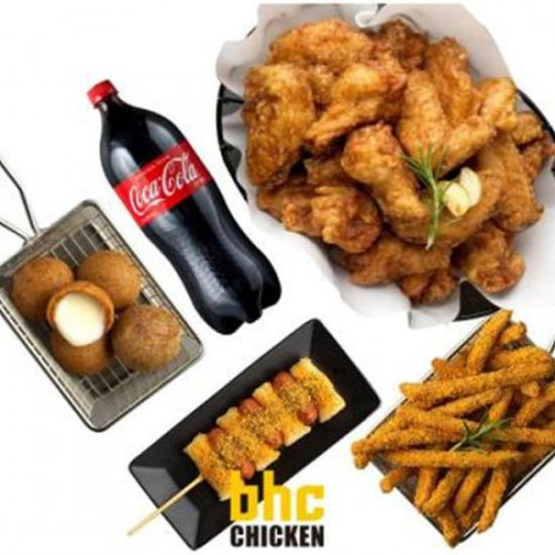 BHC 골드킹 윙+치즈볼+뿌링소떡+뿌링감자+콜라1.25L