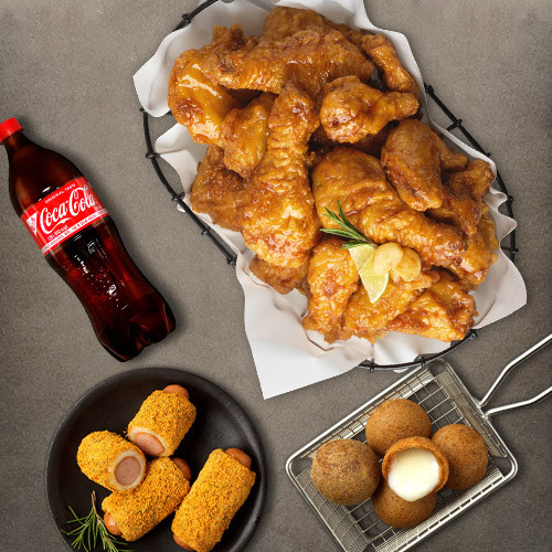 골드킹콤보+치즈볼+뿌링핫도그+콜라1.25L