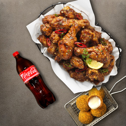맛초킹콤보+뿌링치즈볼+콜라1.25L