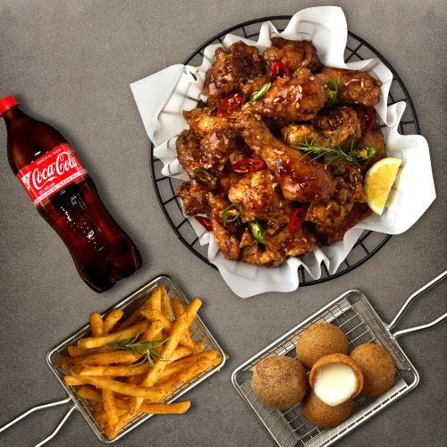 맛초킹+케이준프라이+치즈볼+콜라1.25L